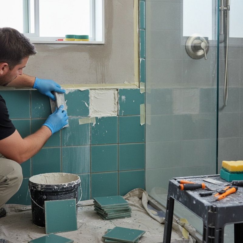 Shower Tile Repair detail