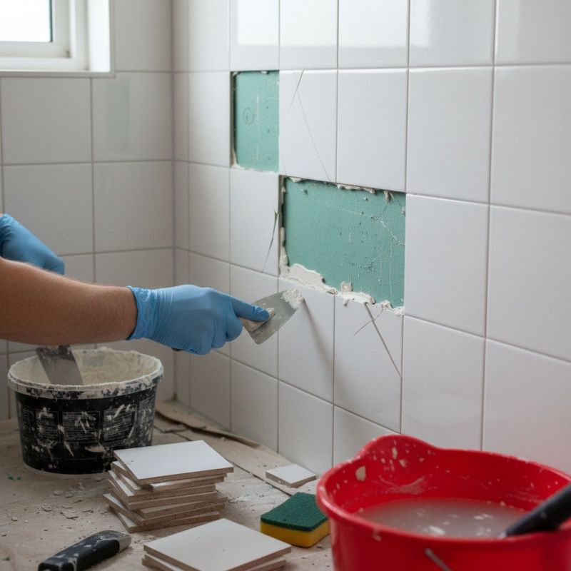 Shower Tile Repair detail