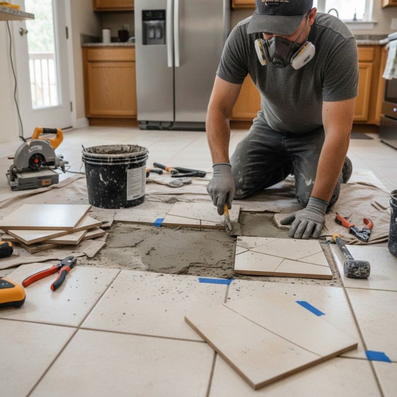 Tile Floor Reglazing detail